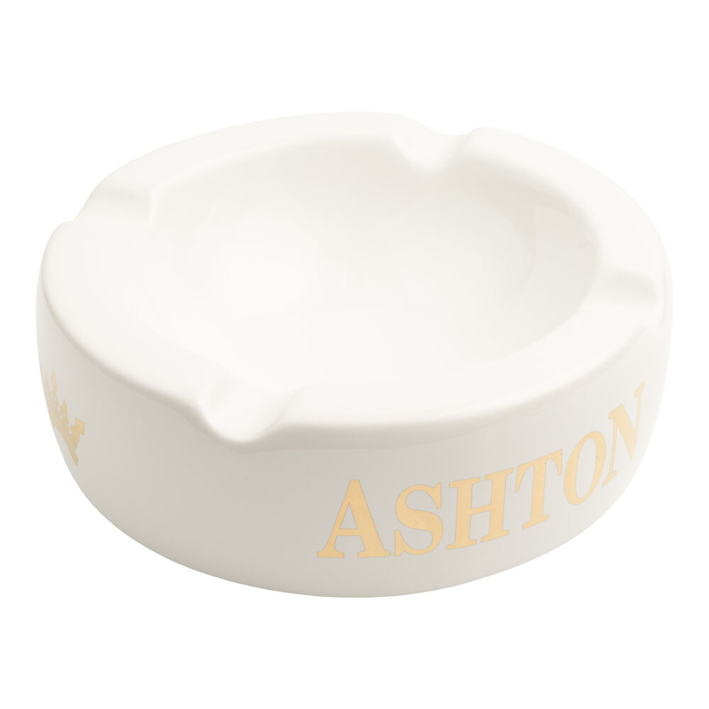 Cigar Ashtrays - Ashton White Ceramic Ashtray